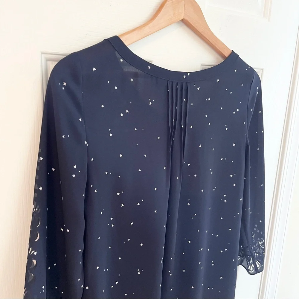 Anthro Maeve Teni to the Stars Laser Cut Blouse. 2 - Picture 9 of 10